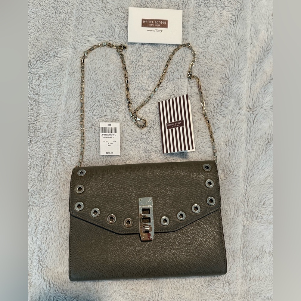 Henry Bendel Uptown Leather Wallet on a Chain